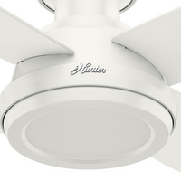 52 inch Dempsey Fresh White Low Profile Ceiling Fan and Handheld Remote