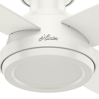 52 inch Dempsey Fresh White Low Profile Ceiling Fan and Handheld Remote