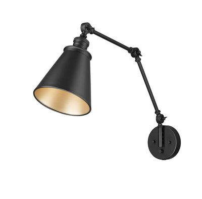 7.25'' Evonne Matte Black 1 Light Swing Arm Sconce