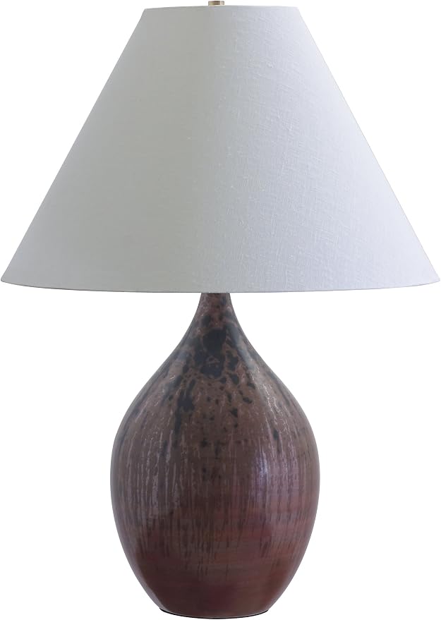 28-inch Scatchard Decorated Red Table Lamp