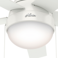 46 inch Anslee Fresh White Ceiling Fan with LED Light Kit and Pull Chain