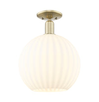 Arcadia Semi-Flush Mount Brushed Satin Nickel