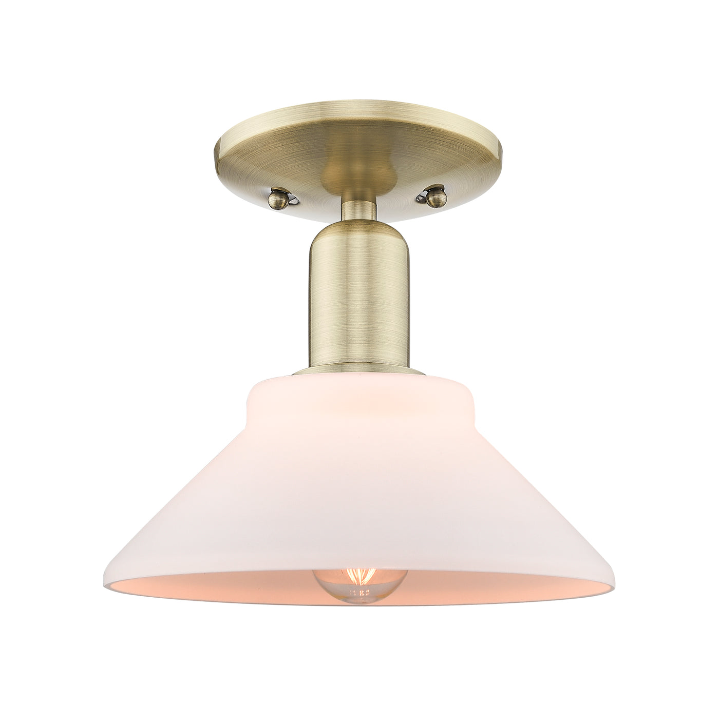 Arcadia Semi-Flush Mount Brushed Satin Nickel