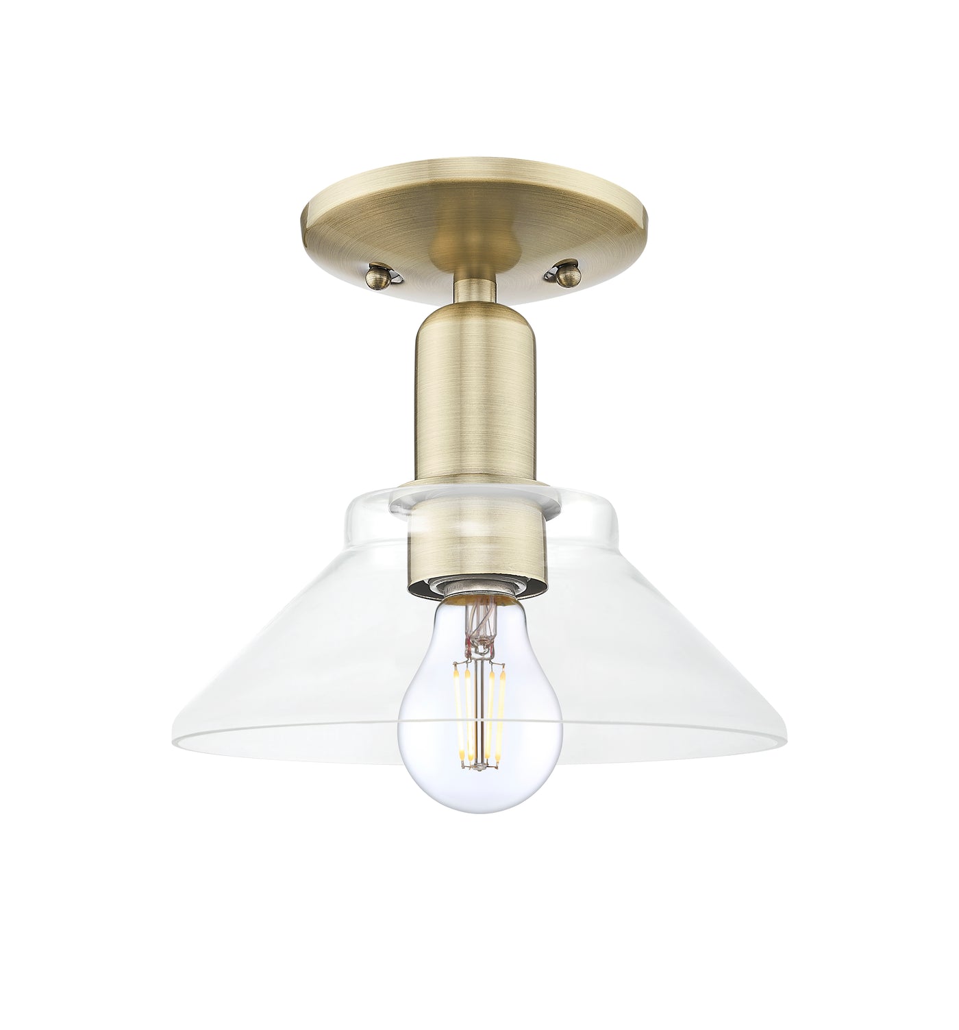 Arcadia Semi-Flush Mount Brushed Satin Nickel