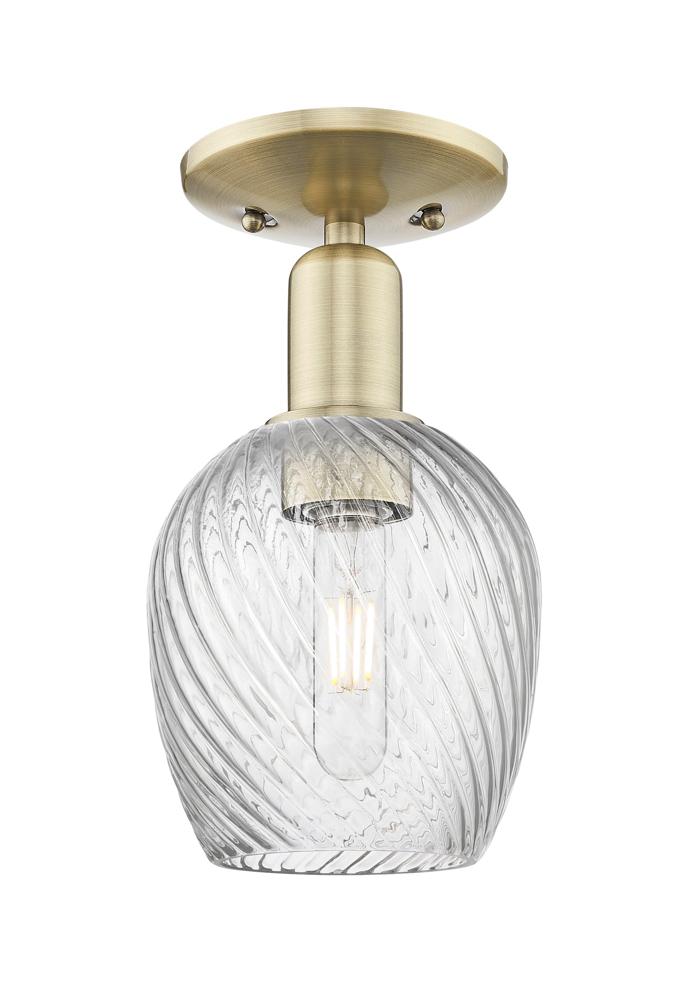 Arcadia Semi-Flush Mount Brushed Satin Nickel