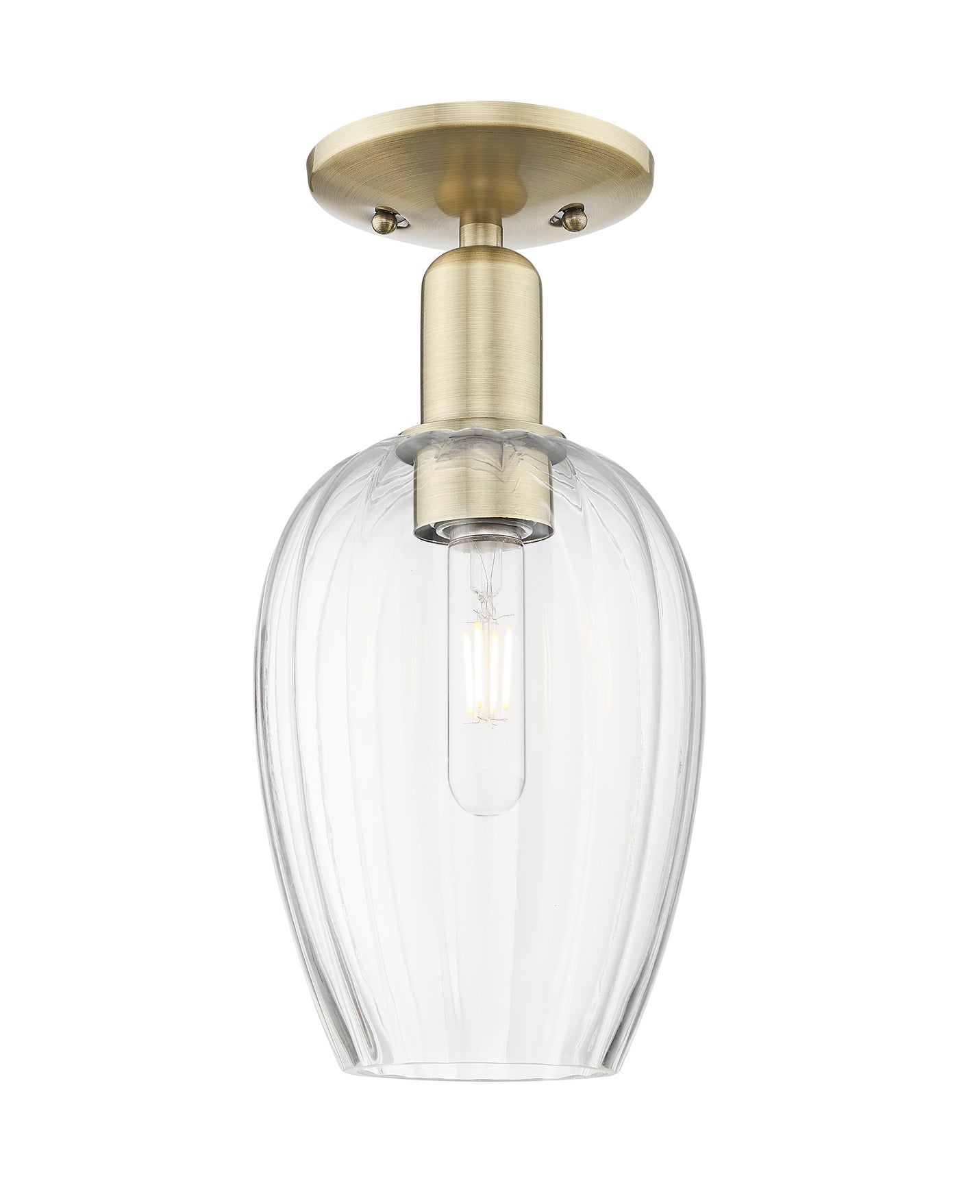 Arcadia Semi-Flush Mount Brushed Satin Nickel