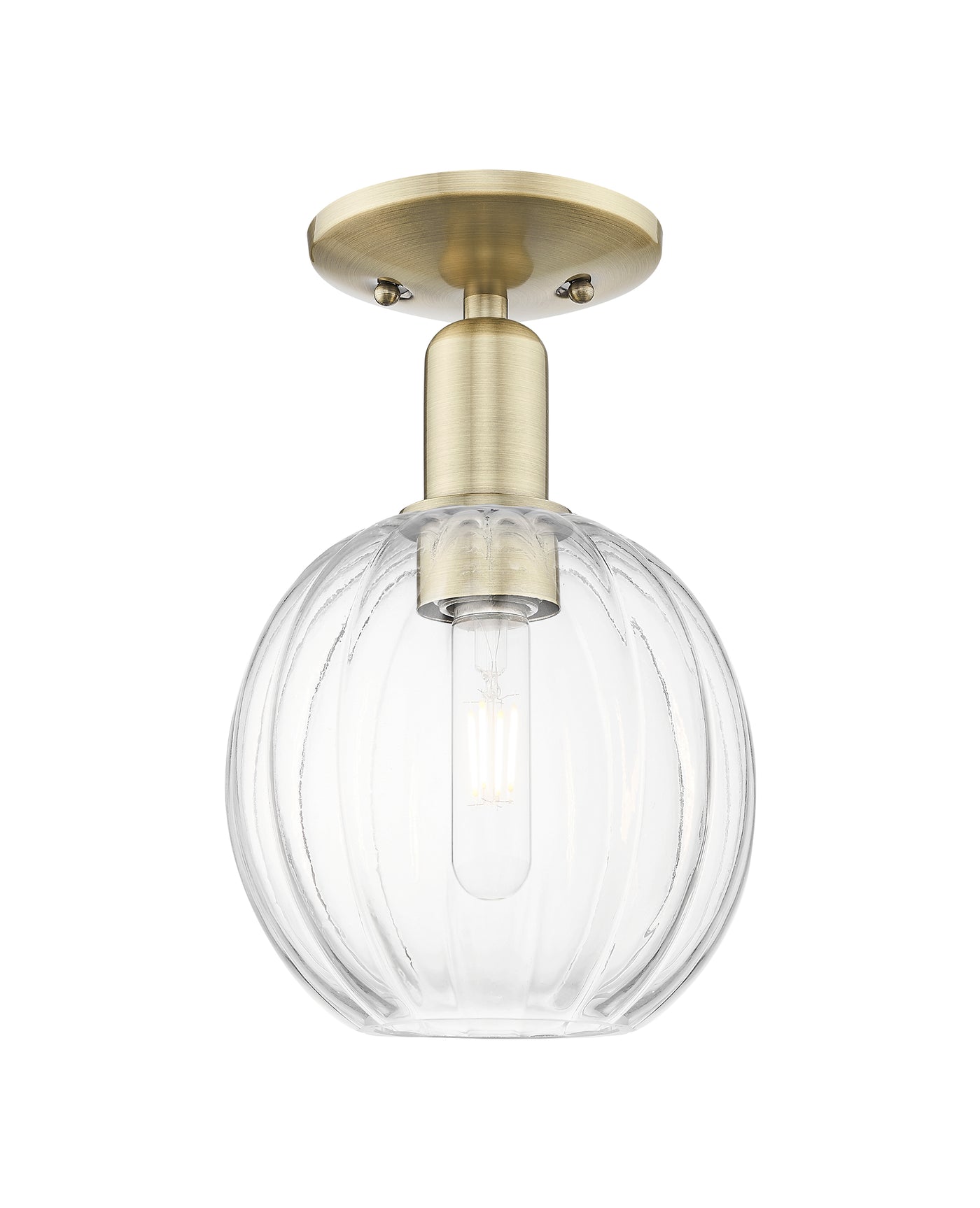 Arcadia Semi-Flush Mount Brushed Satin Nickel
