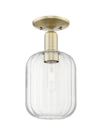 Arcadia Semi-Flush Mount Cast Brass Nickel
