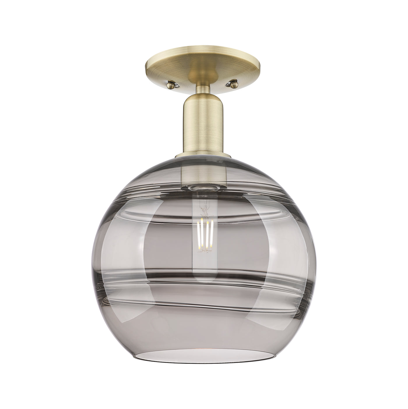 Arcadia Semi-Flush Mount Brushed Satin Nickel