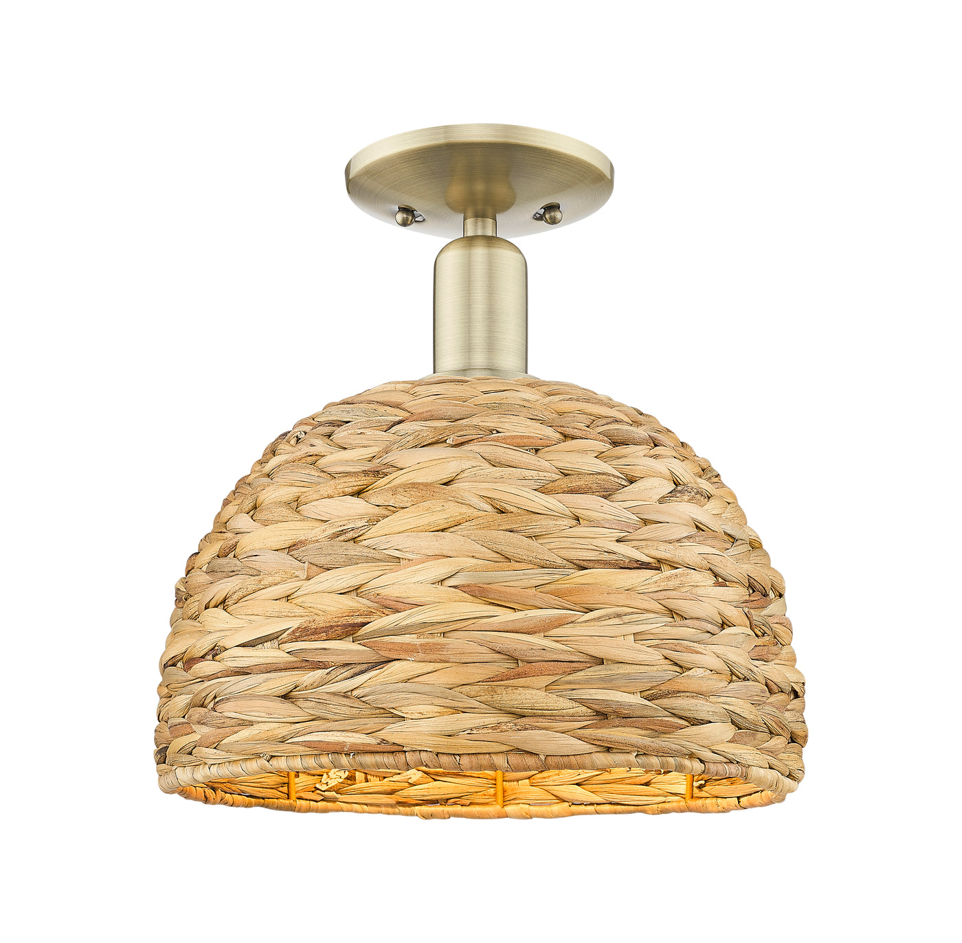 Arcadia Semi-Flush Mount Brushed Satin Nickel