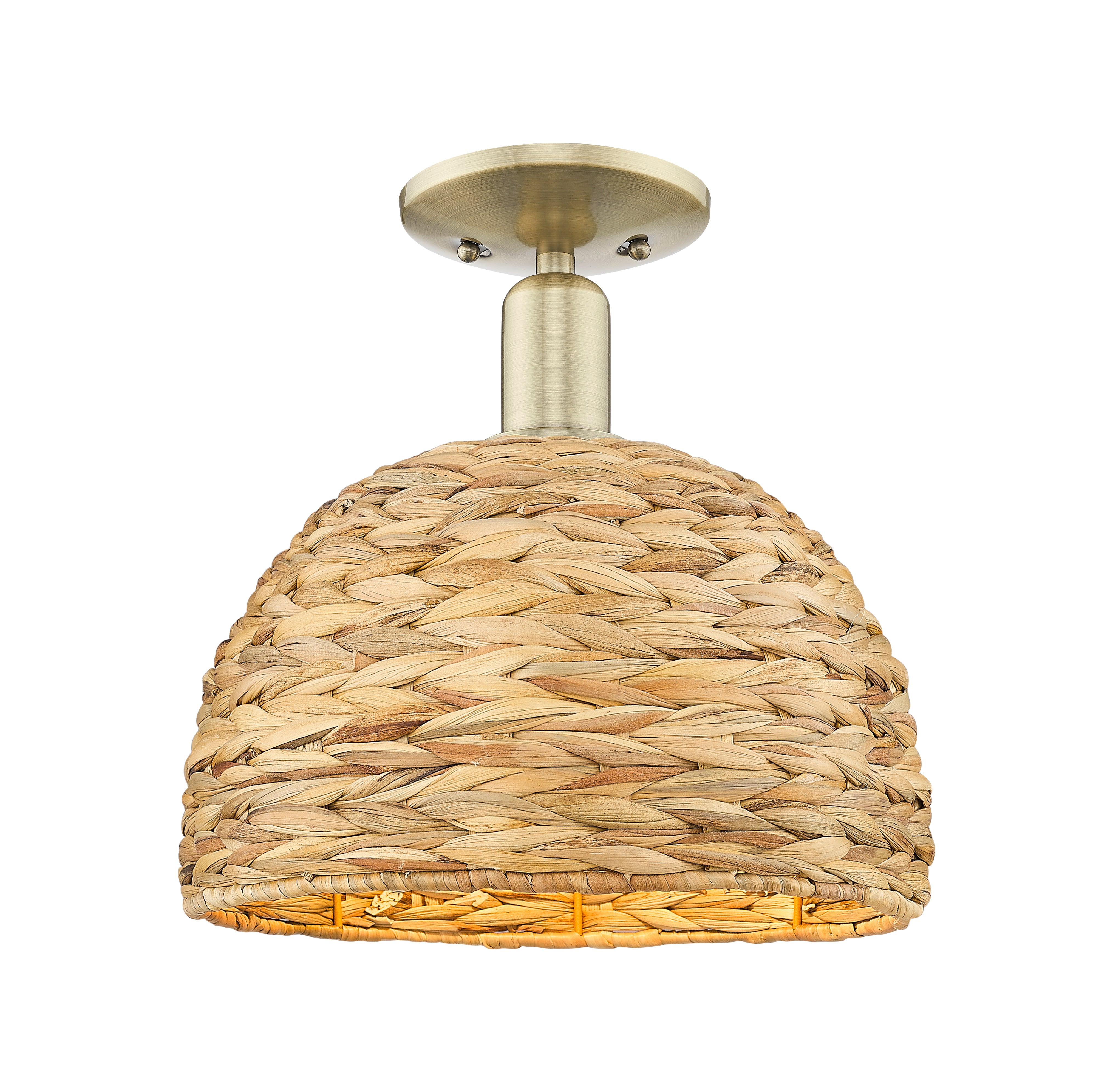 Arcadia Semi-Flush Mount Brushed Satin Nickel