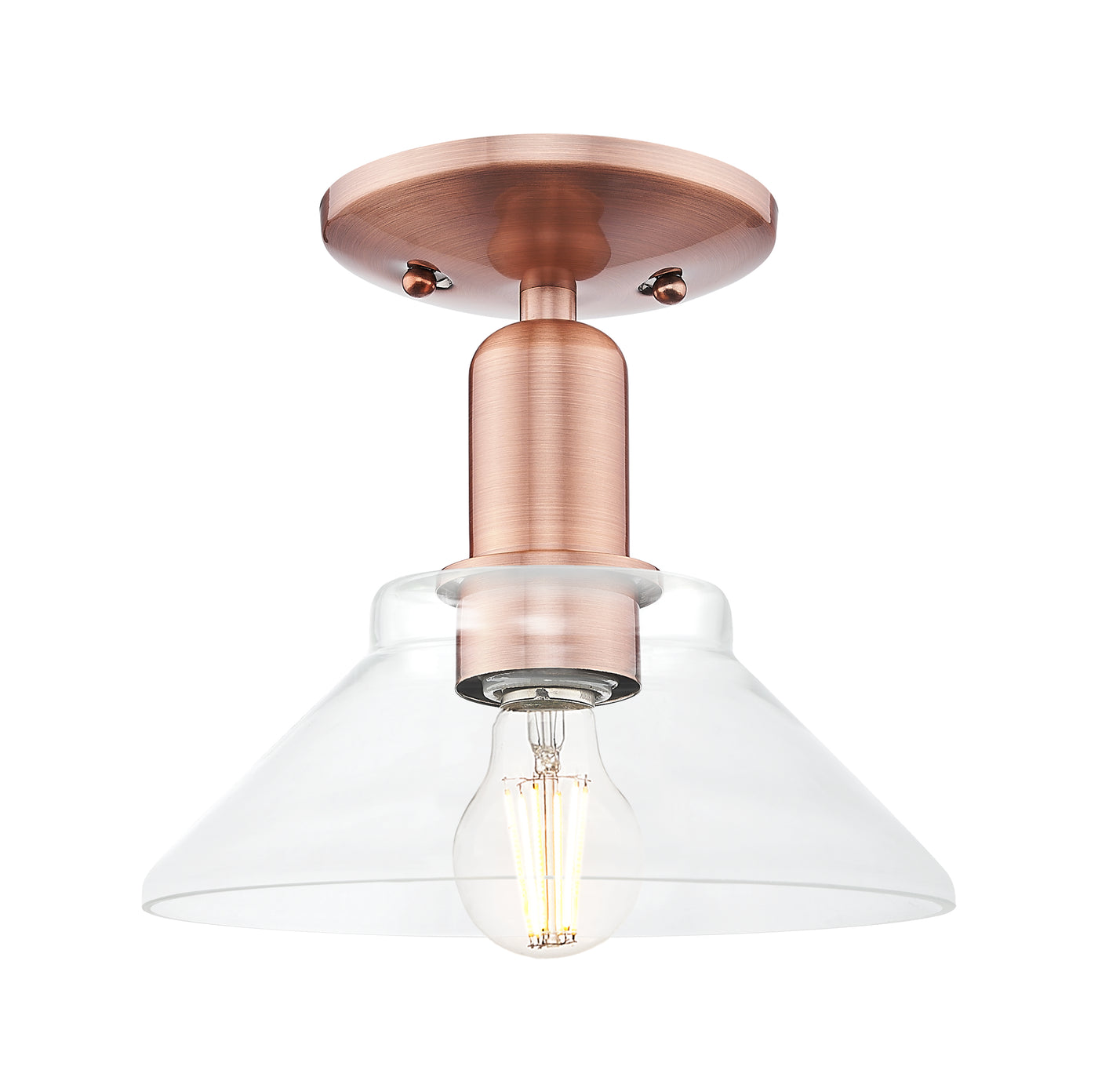 Arcadia Semi-Flush Mount Brushed Satin Nickel