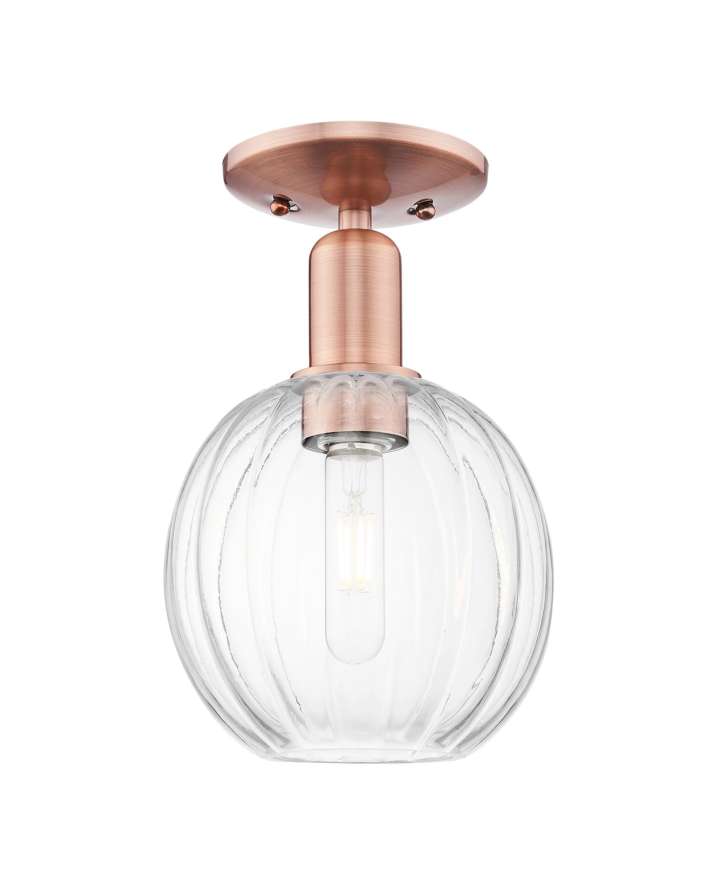 Arcadia Semi-Flush Mount Brushed Satin Nickel