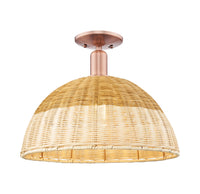 Arcadia Semi-Flush Mount Brushed Satin Nickel