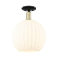 Arcadia Semi-Flush Mount Brushed Satin Nickel