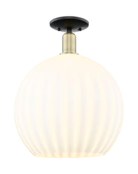 Arcadia Semi-Flush Mount Brushed Satin Nickel