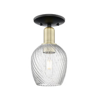 Arcadia Semi-Flush Mount Brushed Satin Nickel