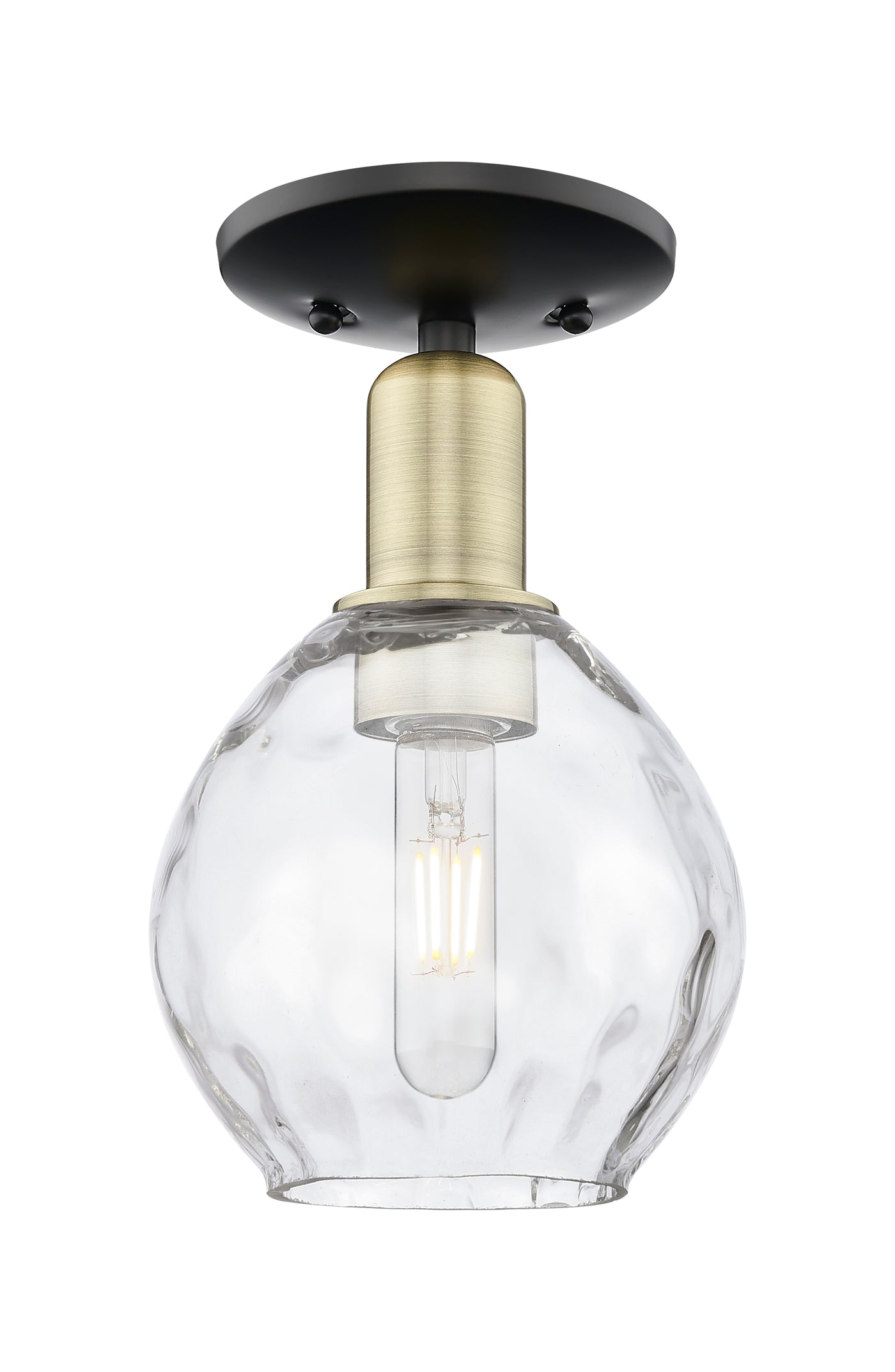 Arcadia Semi-Flush Mount Brushed Satin Nickel