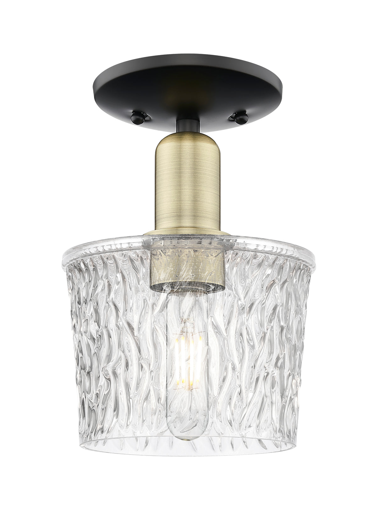 Niagara 7-Inch 1-Light Semi-Flush Mount 10-Inch High