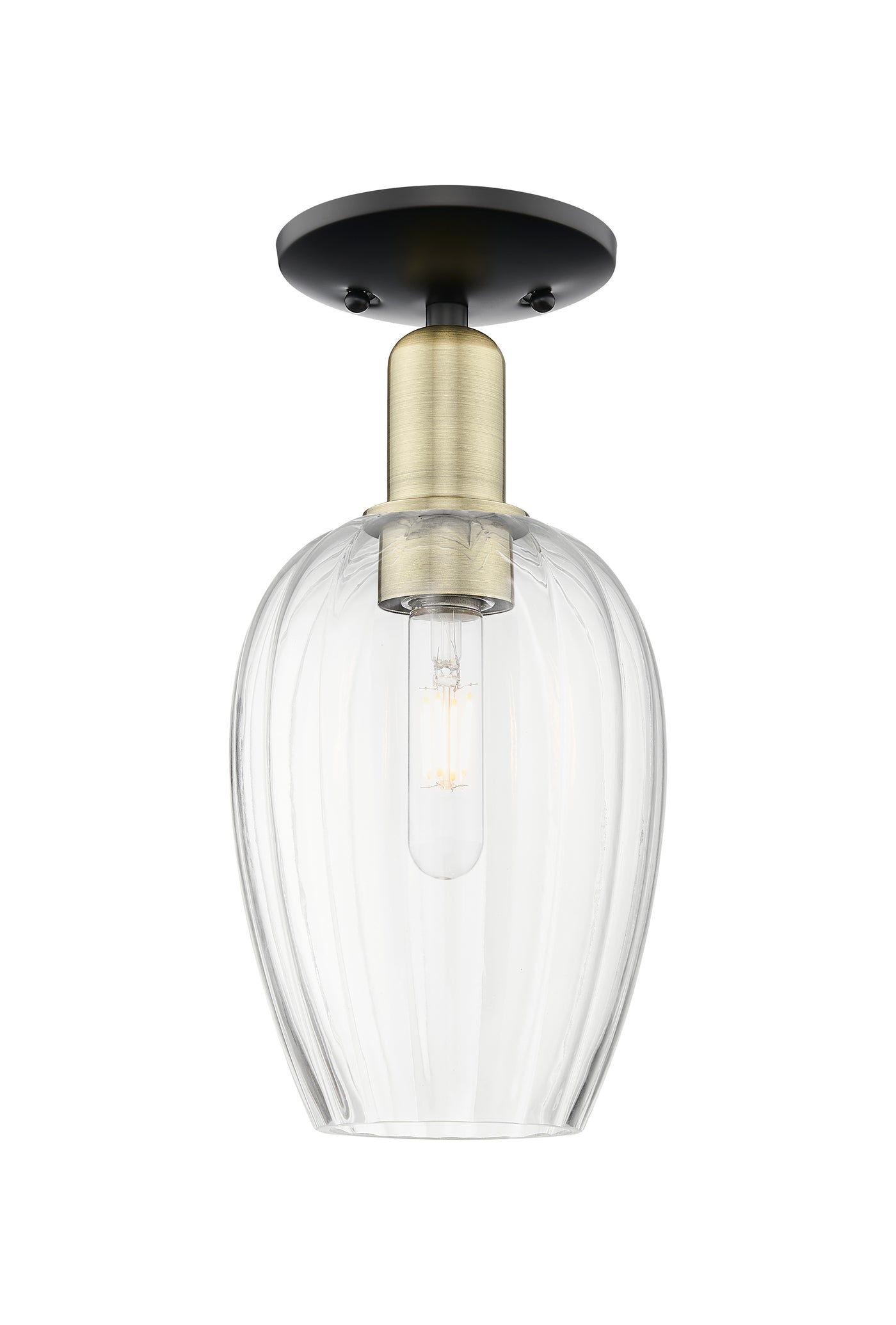 Arcadia Semi-Flush Mount Brushed Satin Nickel