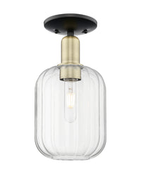 Arcadia Semi-Flush Mount Cast Brass Nickel