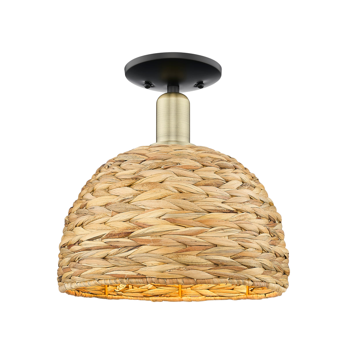 Arcadia Semi-Flush Mount Brushed Satin Nickel
