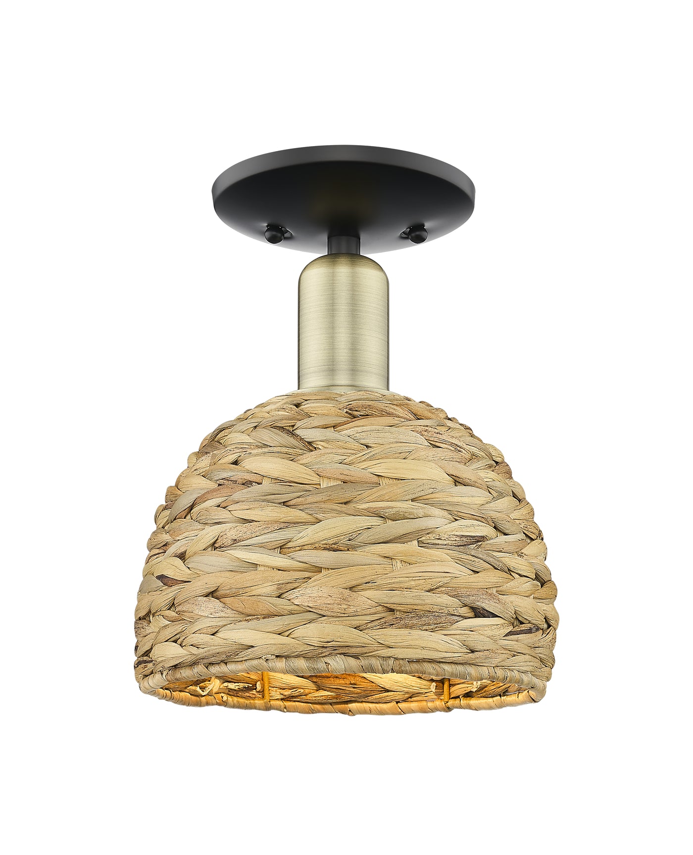 Arcadia Semi-Flush Mount Satin Nickel