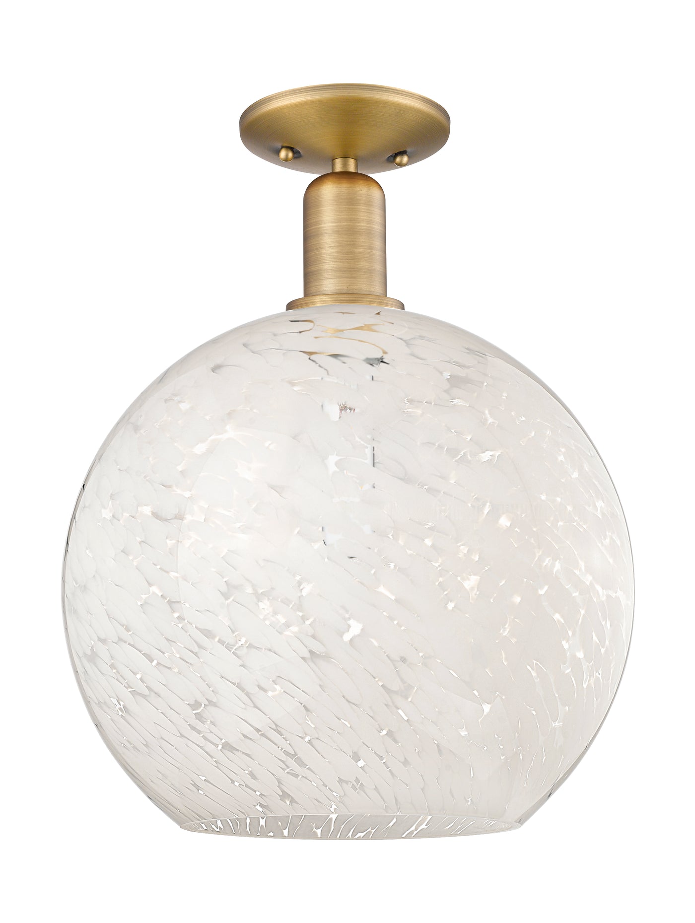 Arcadia Semi-Flush Mount Brushed Satin Nickel