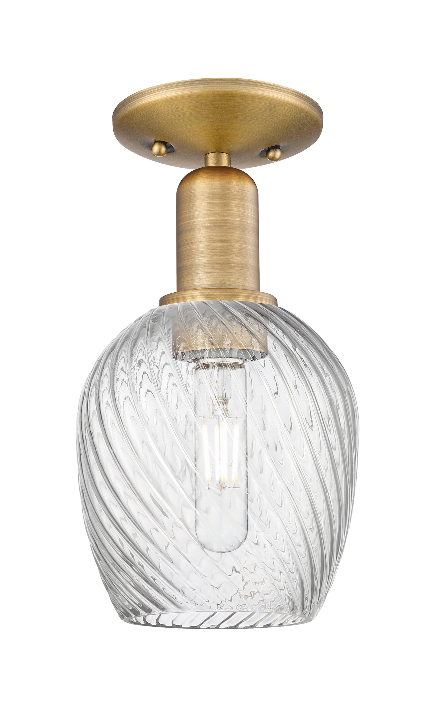 Arcadia Semi-Flush Mount Brushed Satin Nickel