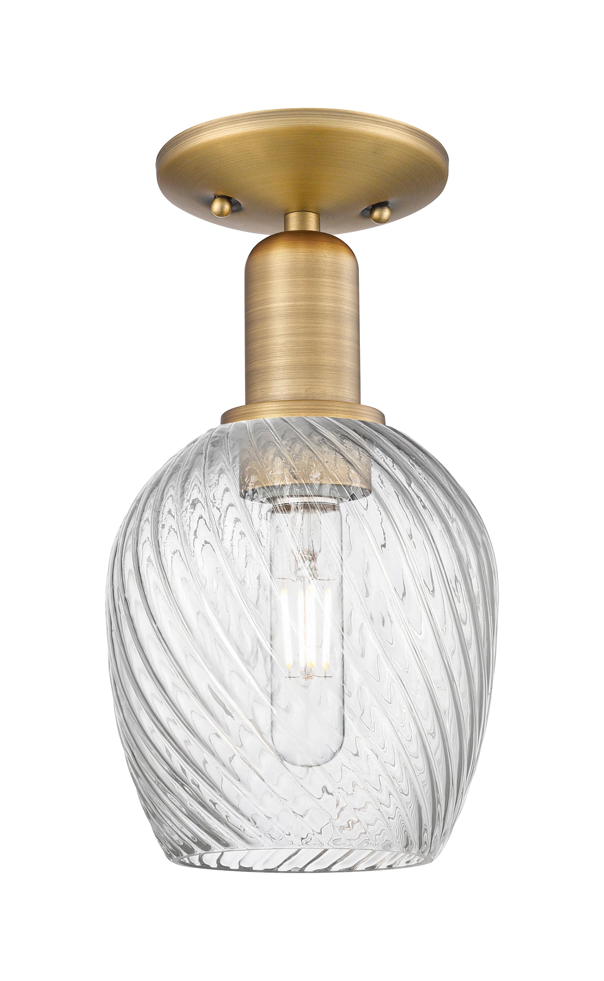 Salina 6-Inch 1-Light Semi-Flush Mount 10.875-Inch High