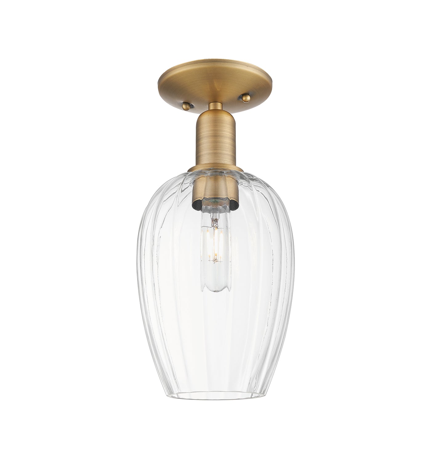 Arcadia Semi-Flush Mount Brushed Satin Nickel