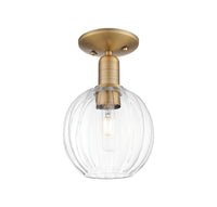 Arcadia Semi-Flush Mount Brushed Satin Nickel