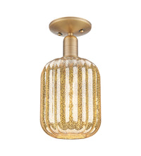Arcadia Semi-Flush Mount Cast Brass Nickel