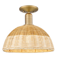 Arcadia Semi-Flush Mount Brushed Satin Nickel