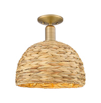 Arcadia Semi-Flush Mount Brushed Satin Nickel