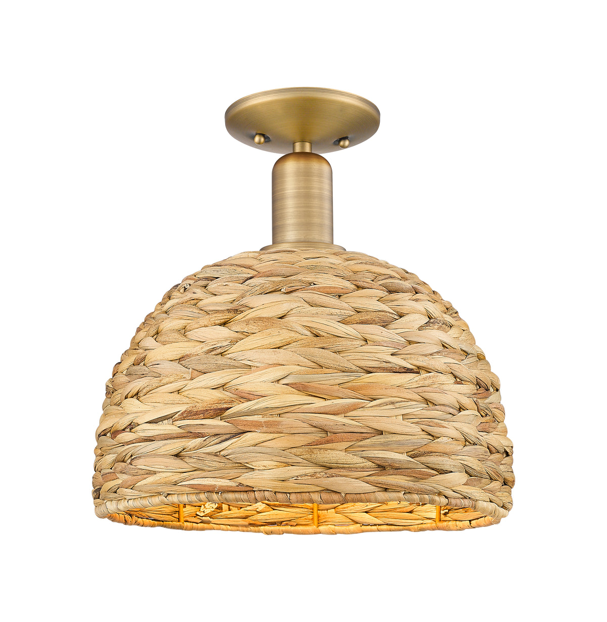 Arcadia Semi-Flush Mount Brushed Satin Nickel