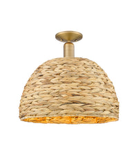 Arcadia Semi-Flush Mount Brushed Satin Nickel
