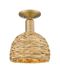 Arcadia Semi-Flush Mount Satin Nickel