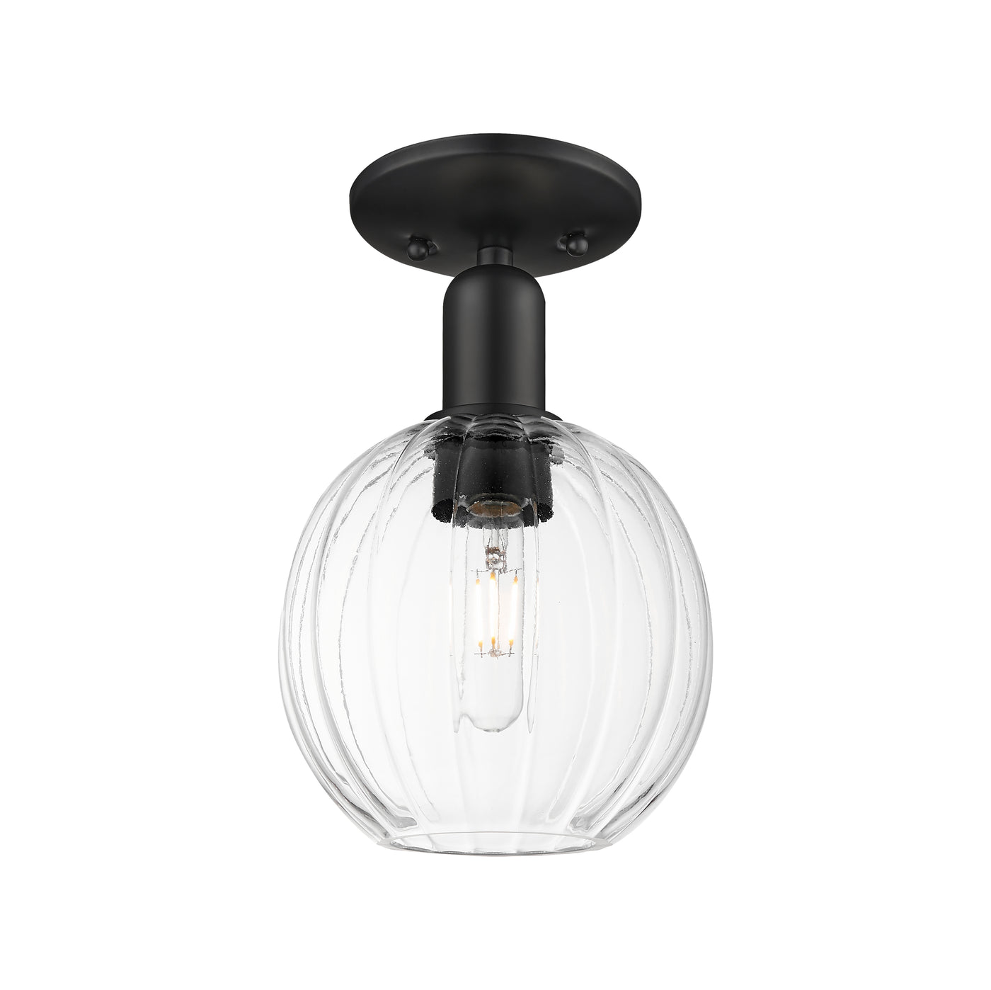 Arcadia Semi-Flush Mount Brushed Satin Nickel