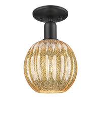 Arcadia Semi-Flush Mount Brushed Satin Nickel