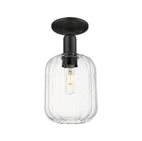 Arcadia Semi-Flush Mount Cast Brass Nickel