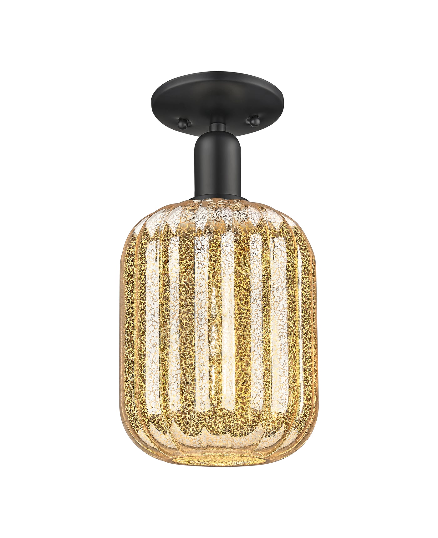 Arcadia Semi-Flush Mount Cast Brass Nickel