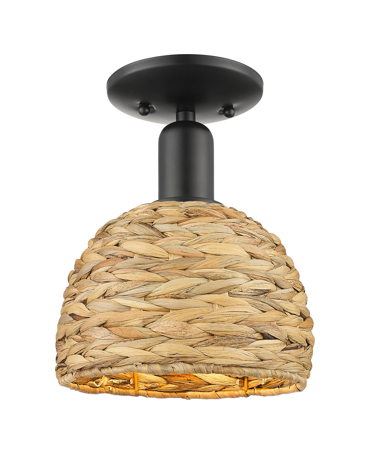 Arcadia Semi-Flush Mount Satin Nickel