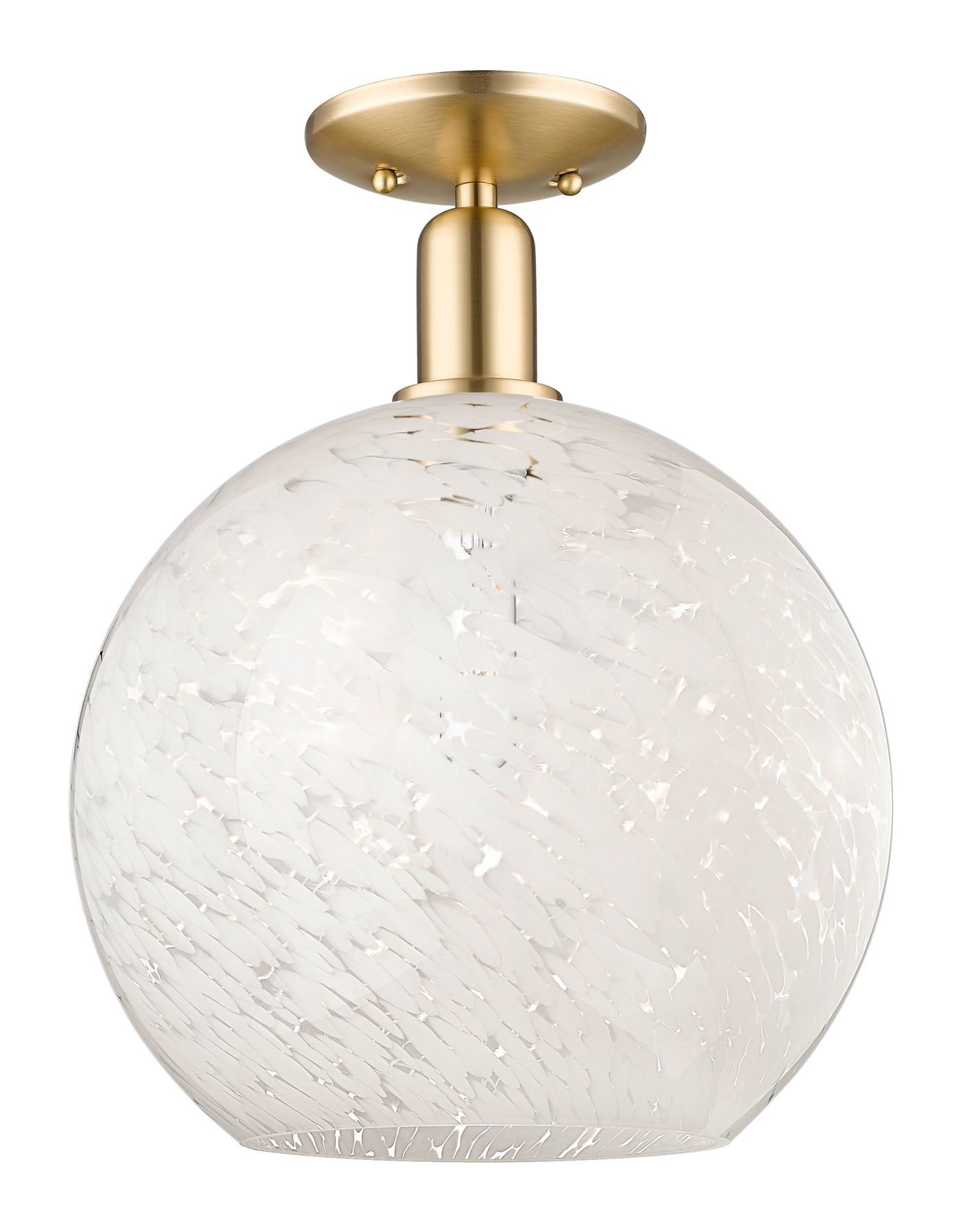 Arcadia Semi-Flush Mount Brushed Satin Nickel