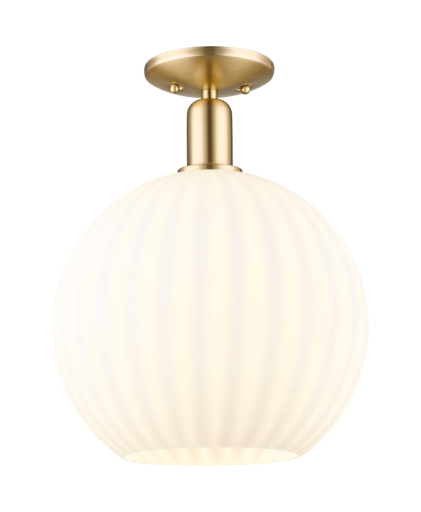 Arcadia Semi-Flush Mount Brushed Satin Nickel