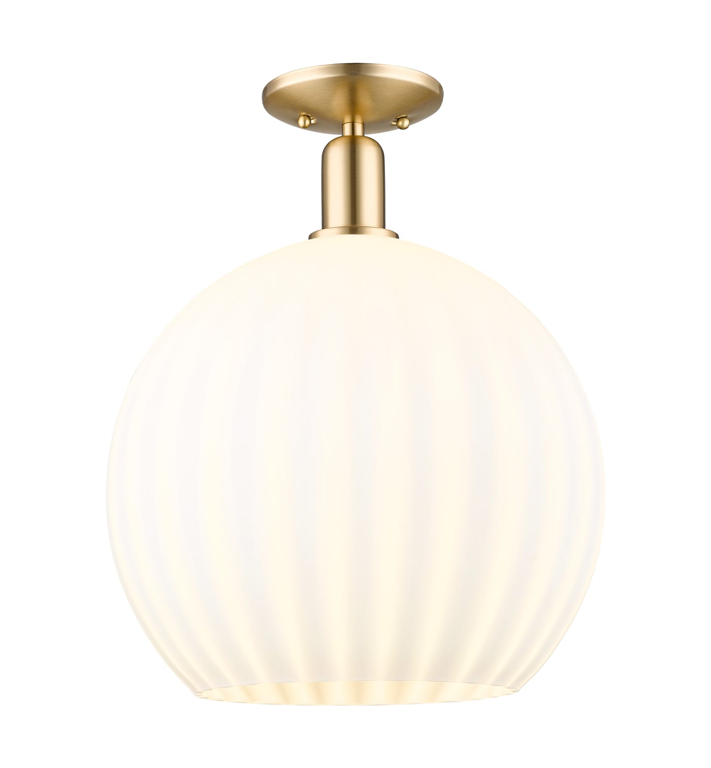 Arcadia Semi-Flush Mount Brushed Satin Nickel