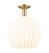 Arcadia Semi-Flush Mount Brushed Satin Nickel