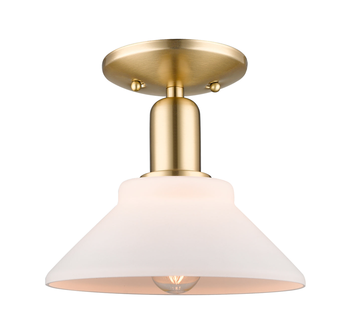 Arcadia Semi-Flush Mount Brushed Satin Nickel