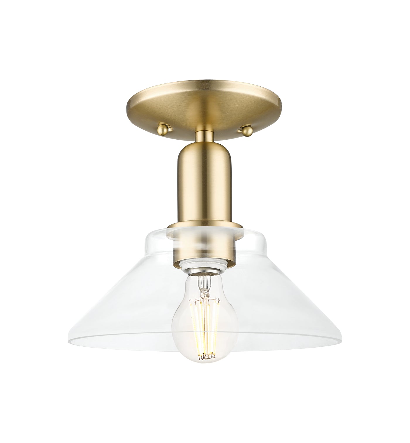 Arcadia Semi-Flush Mount Brushed Satin Nickel