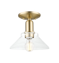Arcadia Semi-Flush Mount Brushed Satin Nickel